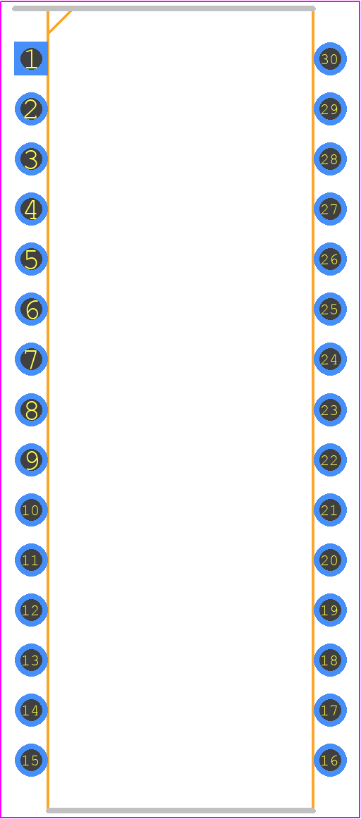 TDA7439 - STMicroelectronics PCB footprint - Dual-In-Line Packages - Dual-In-Line Packages - SDIP30 (0.400 in.)