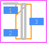 FDN342P - onsemi PCB footprint - SOT23 (3-Pin) - SOT23 (3-Pin) - SOT−23, 3 Lead