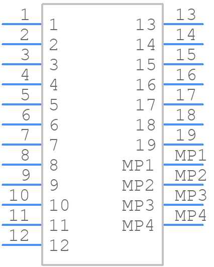 MD60X-19P - Hirose - PCB symbol
