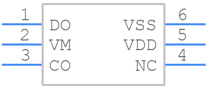S-8259AAA-M6T1U - SII Semiconductor - PCB symbol