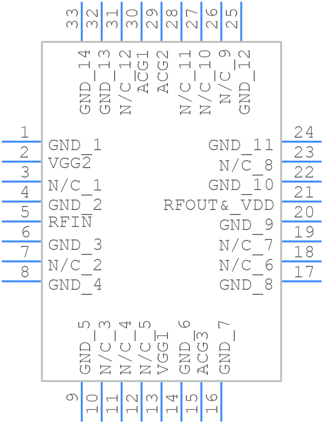 HMC994APM5E - Analog Devices - PCB symbol