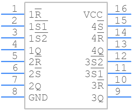 SN74279N - Texas Instruments - PCB symbol