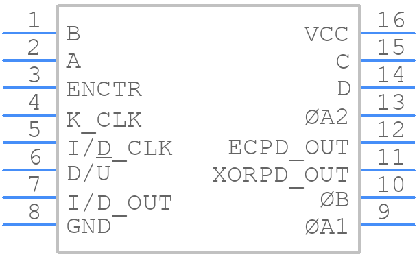 SN74LS297NE4 - Texas Instruments - PCB symbol