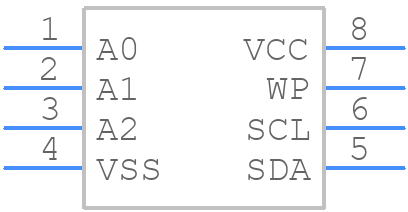 24AA256T-I/SN - Microchip - PCB symbol