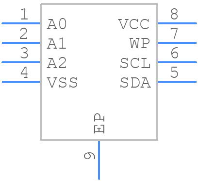 24AA256T-E/MNY - Microchip - PCB symbol