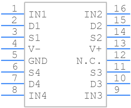 DG1412EEQ-T1-GE4 - Vishay - PCB symbol