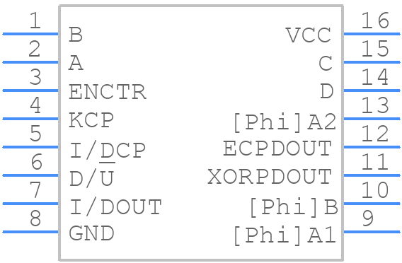 CD74HC297EE4 - Texas Instruments - PCB symbol
