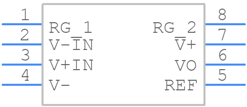 INA121UAE4 - Texas Instruments - PCB symbol