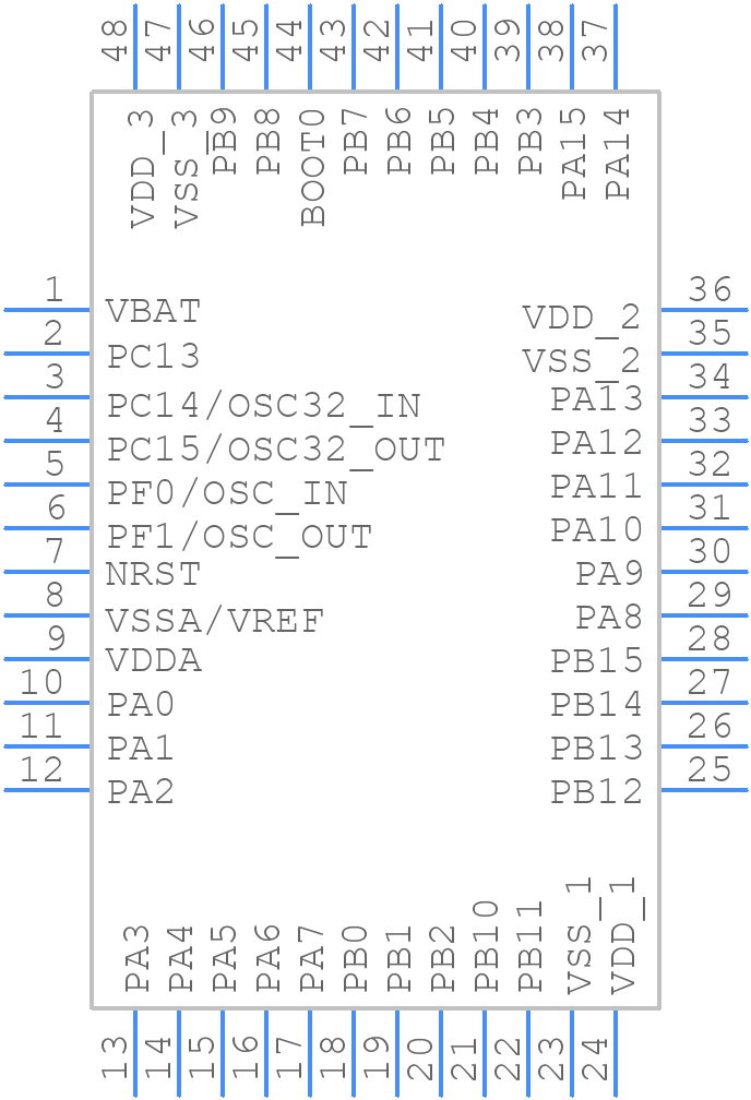 STM32F301C8T6 - STMicroelectronics - PCB symbol