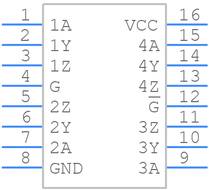 AM26LS31CDR - Texas Instruments - PCB symbol