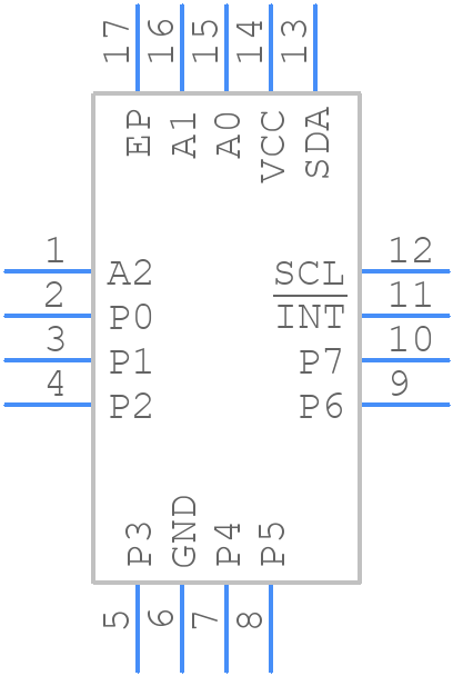 PCA9534ARGTRG4 - Texas Instruments - PCB symbol