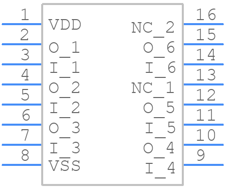TC4049BF-ELNF - Toshiba - PCB symbol