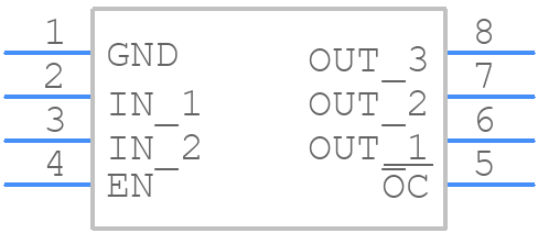 TPS2032DR - Texas Instruments - PCB symbol