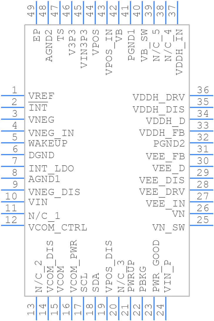 TPS65185SRGZR - Texas Instruments - PCB symbol