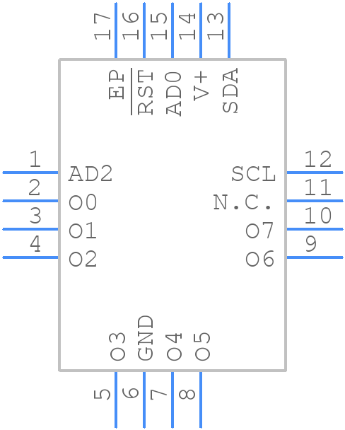 MAX7320ATE+ - Analog Devices - PCB symbol