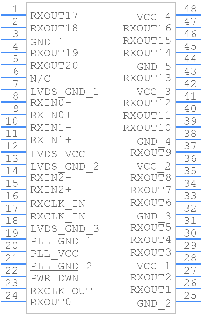 DS90CF564MTD/NOPB - Texas Instruments - PCB symbol