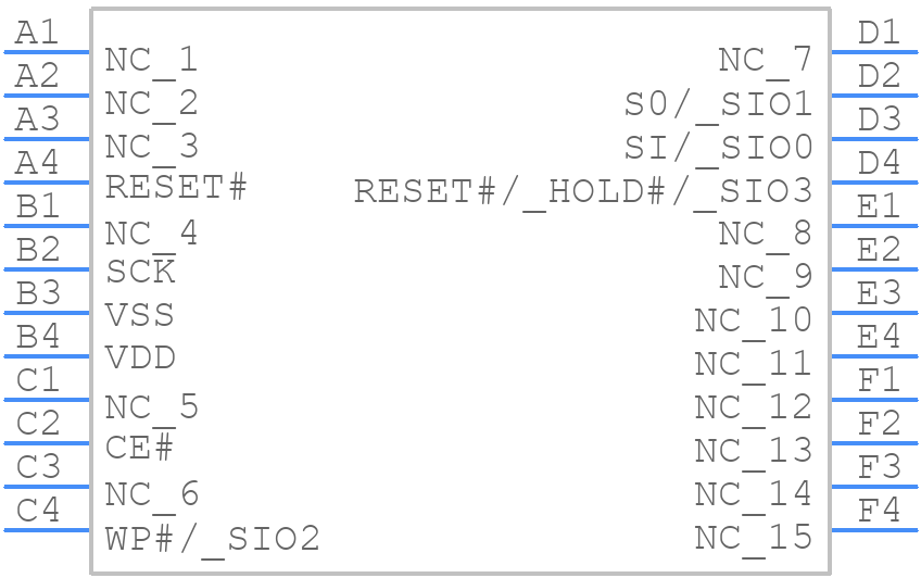 SST26WF064C-104I/TD - Microchip - PCB symbol