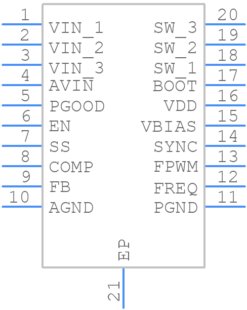 LM26003MHX/NOPB - Texas Instruments - PCB symbol