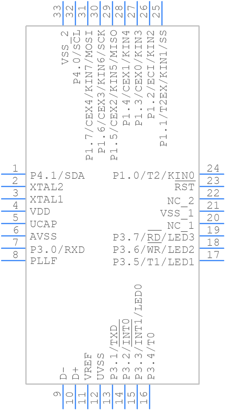 AT89C5130A-PUTUM - Microchip - PCB symbol