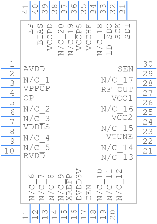 HMC833LP6GETR - Analog Devices - PCB symbol