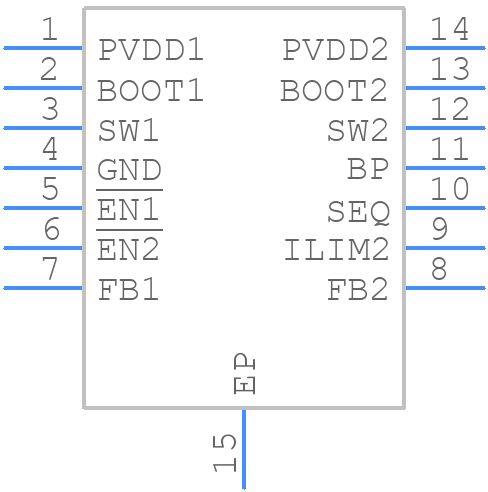 TPS54386PWPG4 - Texas Instruments - PCB symbol