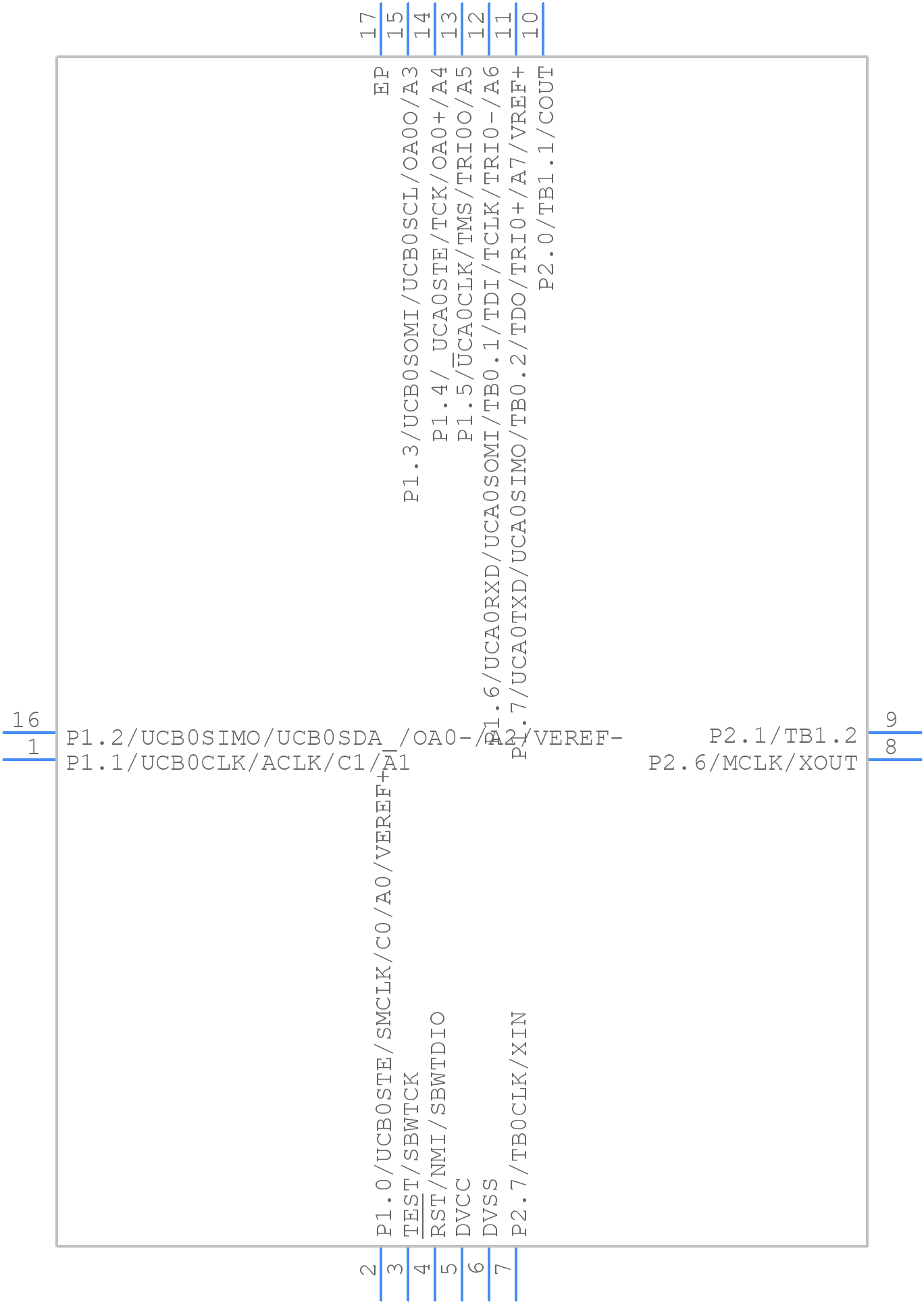 MSP430FR2310IRGYR - Texas Instruments - PCB symbol