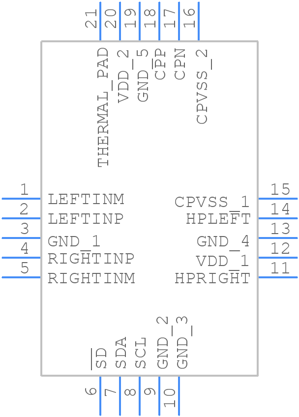 TPA6130A2RTJR - Texas Instruments - PCB symbol