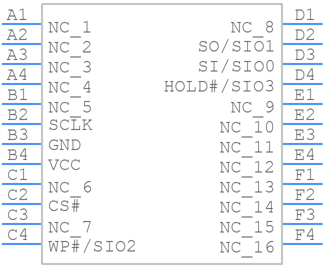 MX25L3255EXCI-10G - Macronix - PCB symbol