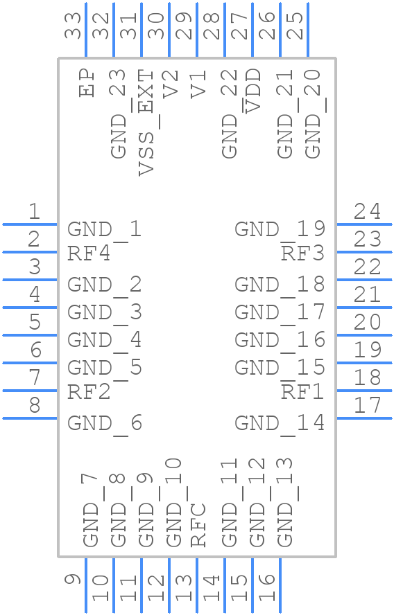 PE42540E-Z - Peregrine Semiconductor - PCB symbol