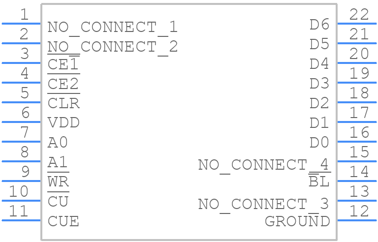 HDLO-3416 - Avago Technologies - PCB symbol