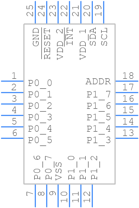 PCA6416AHF,128 - NXP - PCB symbol