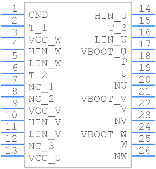 STGIPN3H60AT - STMicroelectronics - PCB symbol