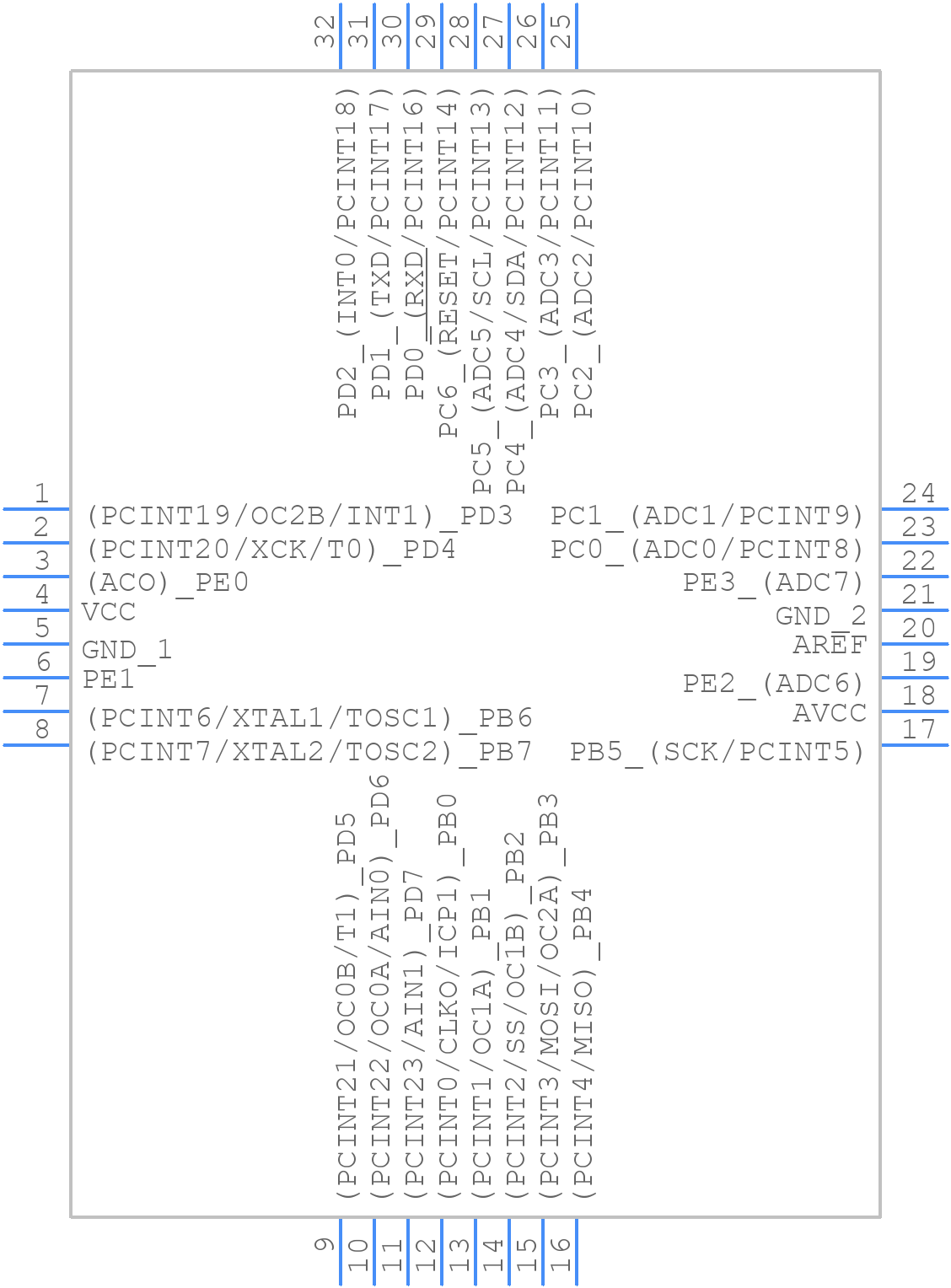 ATMEGA88PB-AUR - Microchip - PCB symbol