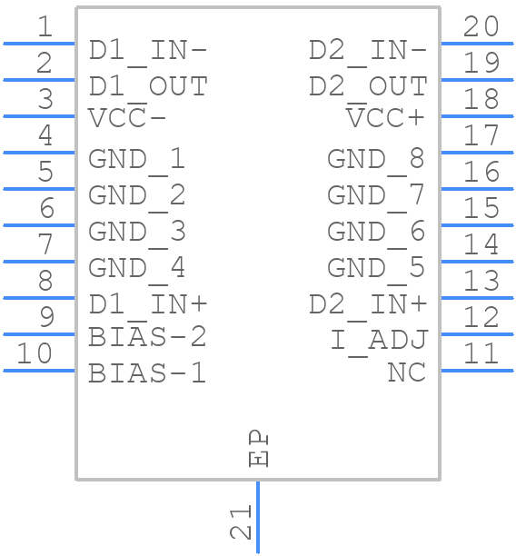 THS6182DWP - Texas Instruments - PCB symbol