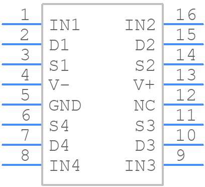 DG1411EEQ-T1-GE4 - Vishay - PCB symbol