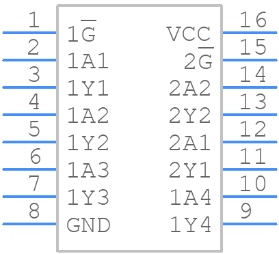 SN74LS368ANG4 - Texas Instruments - PCB symbol