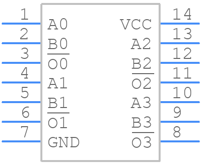 74VCX00MX - onsemi - PCB symbol