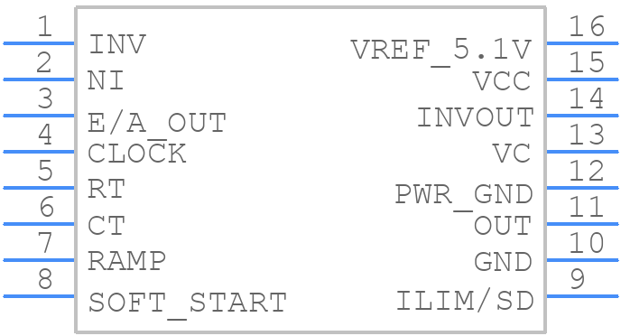 UC3824NG4 - Texas Instruments - PCB symbol