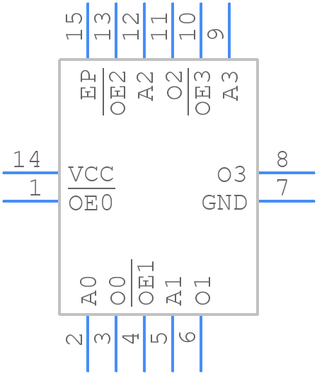74LCX125BQX - onsemi - PCB symbol