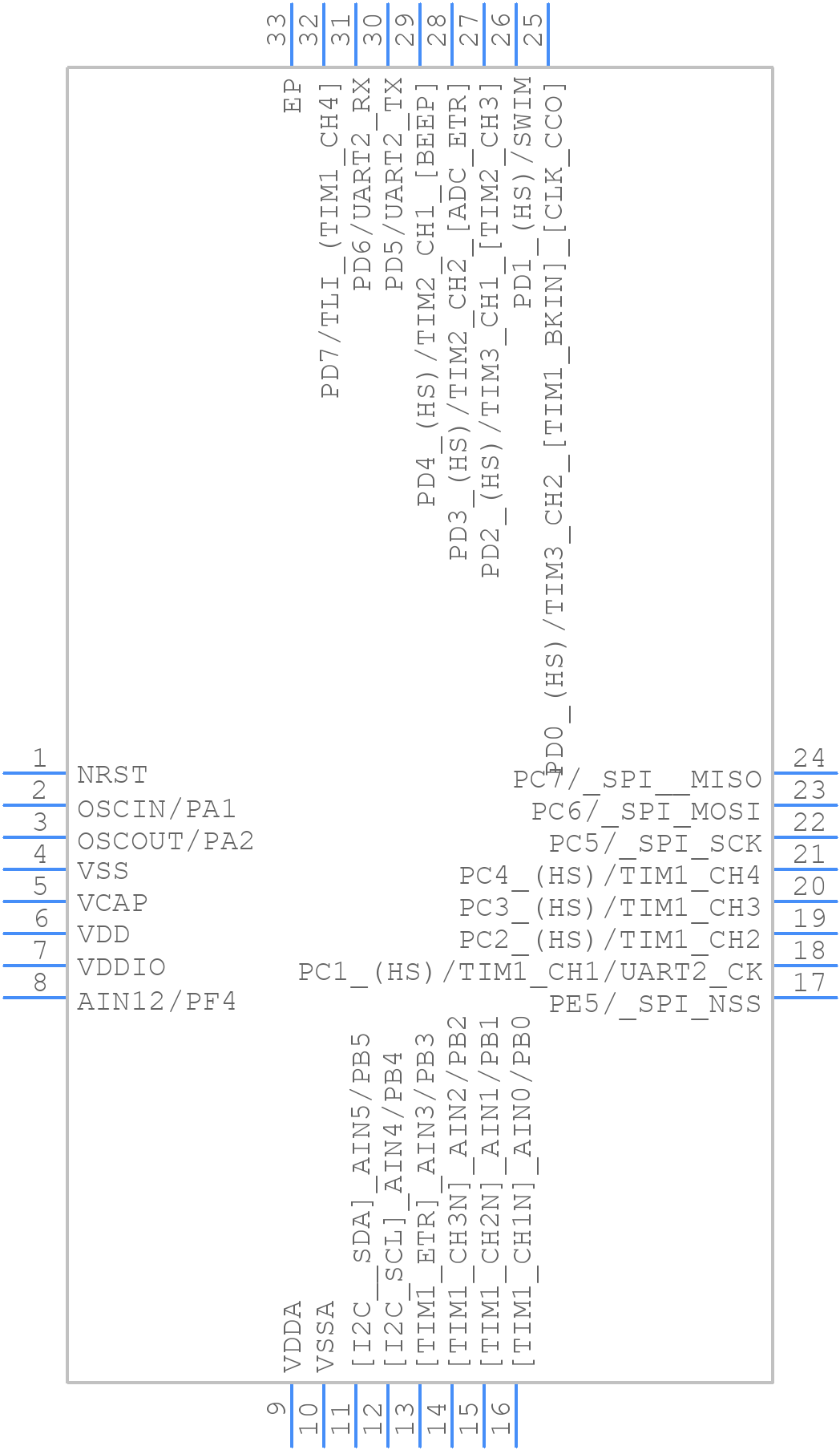 STM8S105K4U6A - STMicroelectronics - PCB symbol