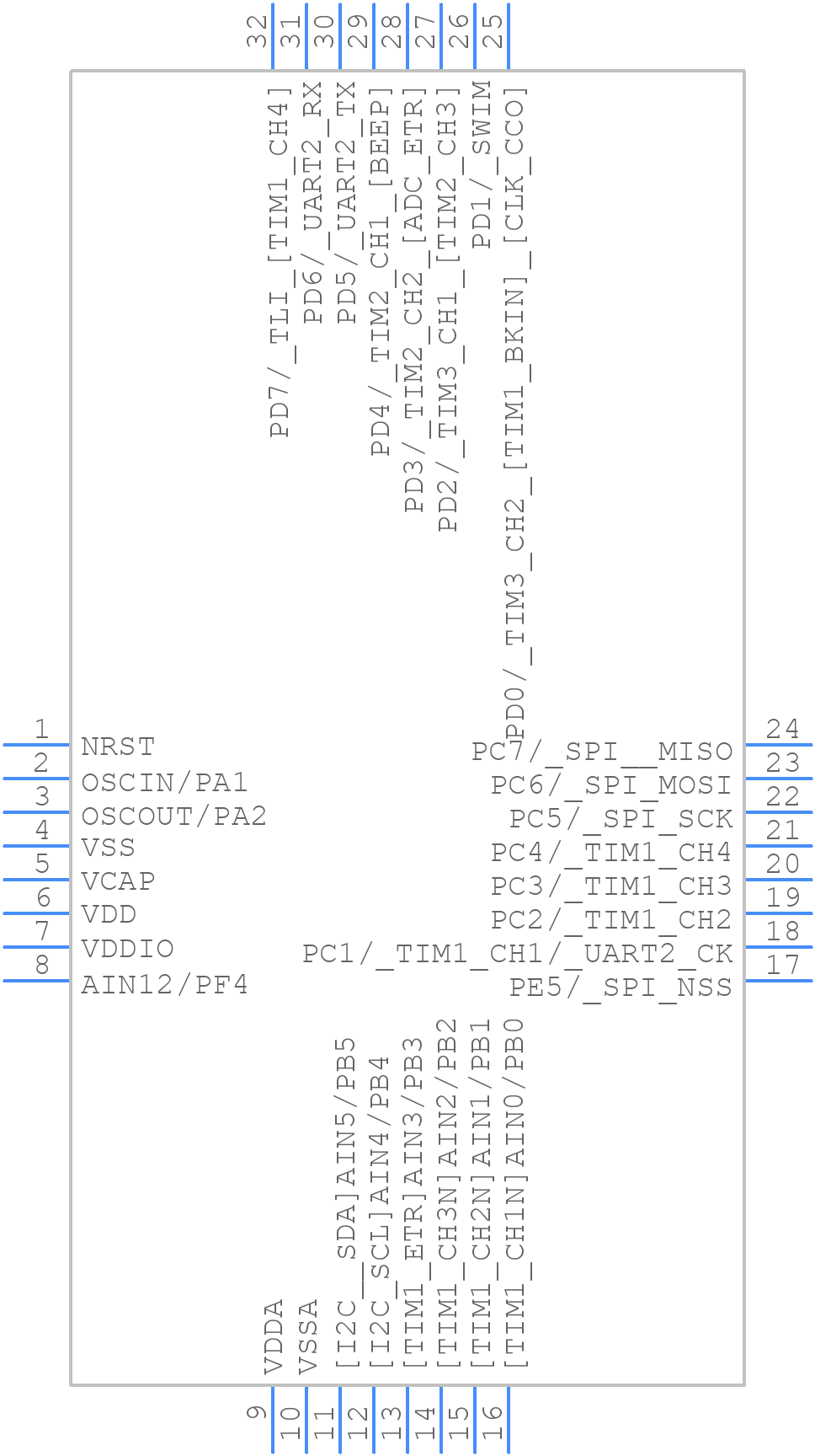 STM8S105K4T3CTR - STMicroelectronics - PCB symbol