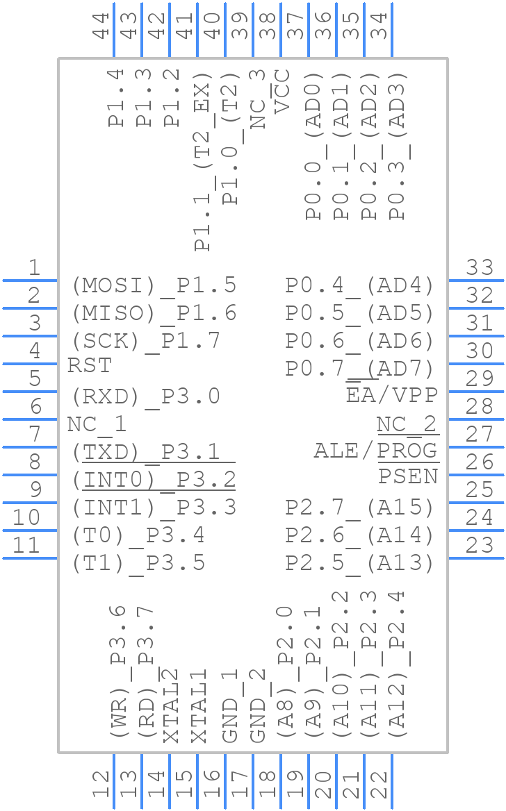 AT89S52-24AUA1 - Microchip - PCB symbol