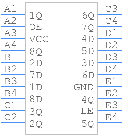 SN74LV373AZQNR - Texas Instruments - PCB symbol