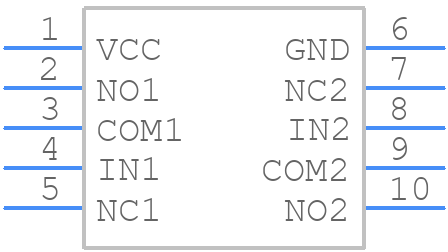 NLAS5223BMNR2G - onsemi - PCB symbol