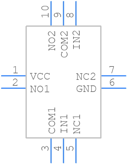 NLAS5223CMUTAG - onsemi - PCB symbol