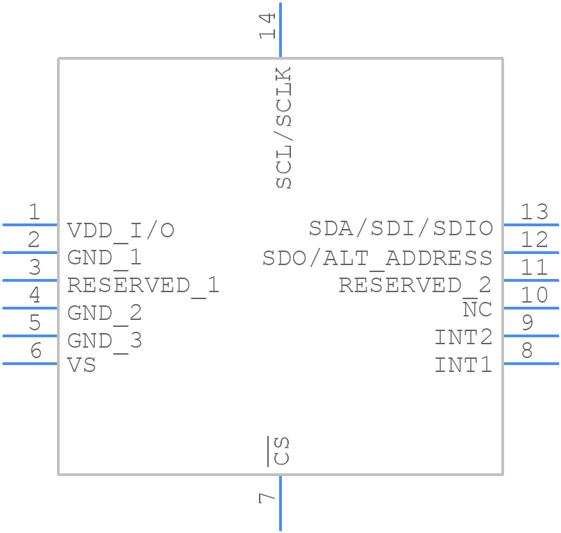 ADXL343BCCZ-RL - Analog Devices - PCB symbol
