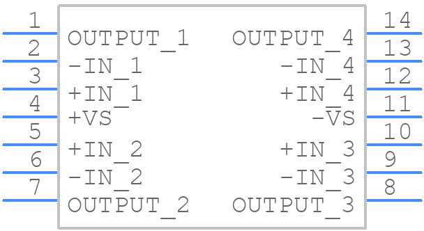 AD704JNZ - Analog Devices - PCB symbol
