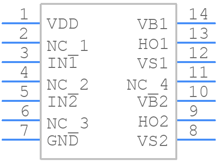 FAN7385MX - onsemi - PCB symbol