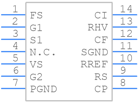 UBA2021T/N2,518 - NXP - PCB symbol