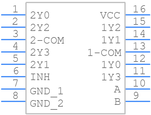 SN74LV4052ADBRG4 - Texas Instruments - PCB symbol